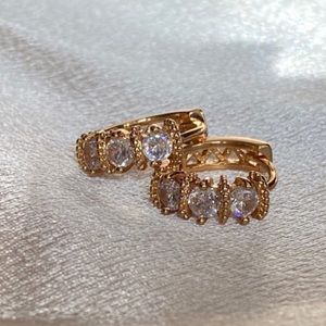 Huggie 18k gold filled earrings